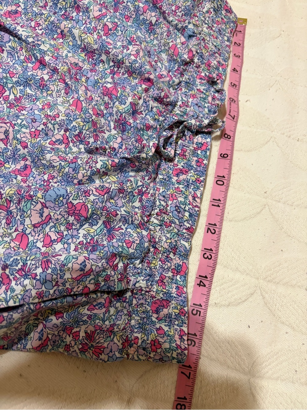 Like new Gap size L Women's floral lounge/sleep pants. Purple and pink. Cotton - Picture 7 of 9